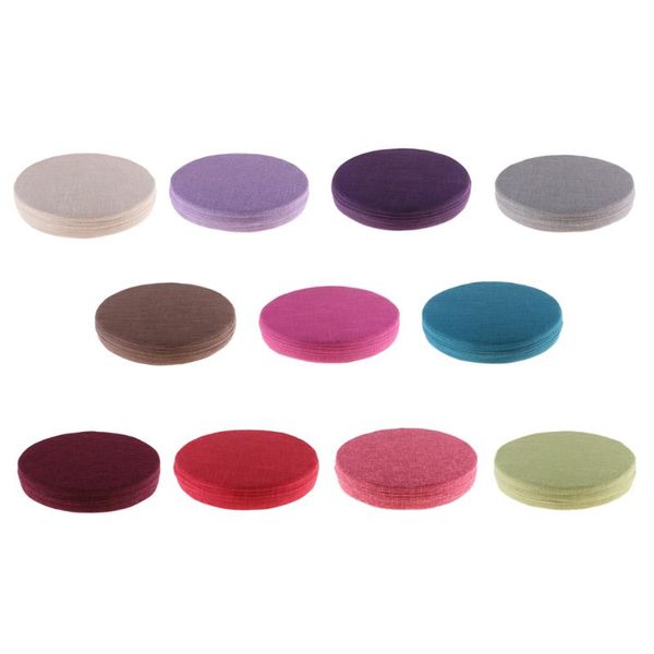 

round yoga cushion meditation pillow filled with heat retaining epe, zippered linen cover, machine washable mats
