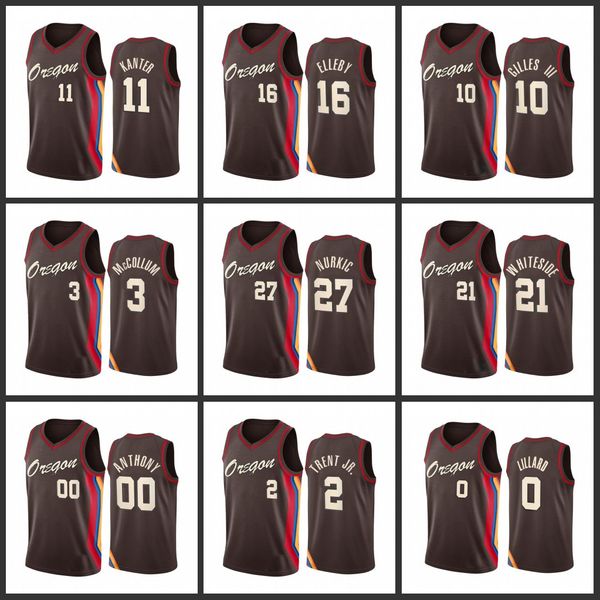 

portland trailblazersmen damian lillard carmelo anthony c.j. mccollum chocolatecityeditionoregon 2020-21 jerse, Black