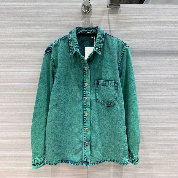 

jackets early spring high-end green denim jackets women turn-down collar single breasted chic loose casual coat streetwear jacket, Black;brown