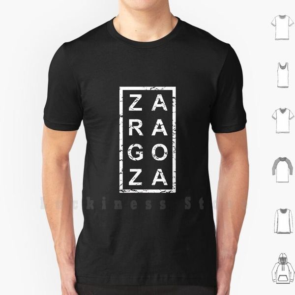 

men's t-shirts stylish zaragoza t shirt 6xl cotton cool tee spain, White;black