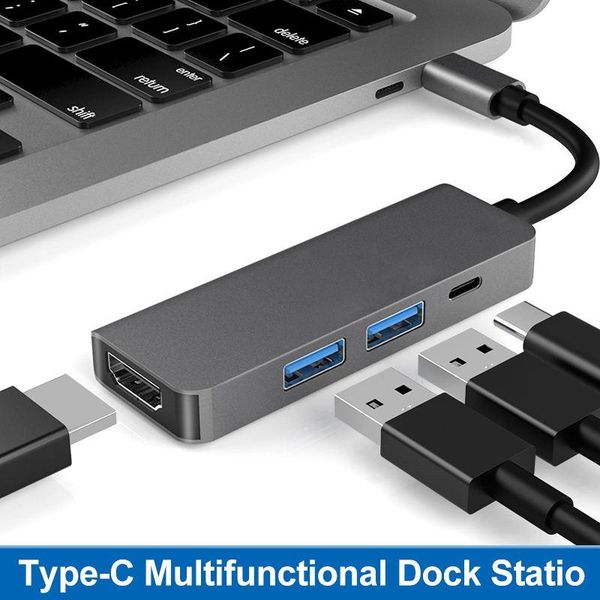 

docking stations type-c multifunctional dock station to usb3.0 4 in1 adapter