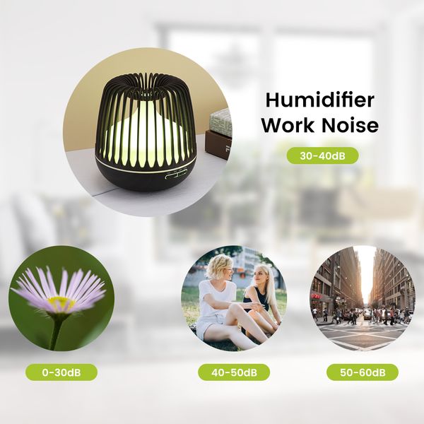

wood grain aroma diffuser ultrasonic air humidifier led essential oil diffuser with bluetooth remote contro 7 colors function perfections