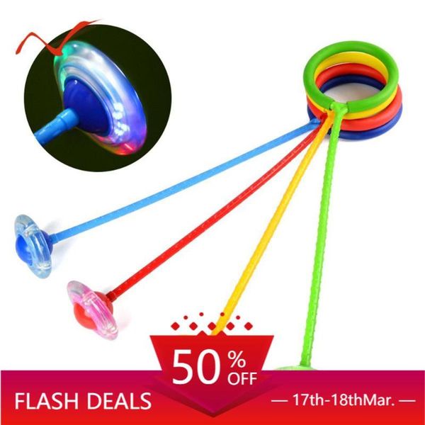 

jump ropes children glowing bouncing balls one foot flashing jumping rope ball colorful ankle skip fitness sports swing toys