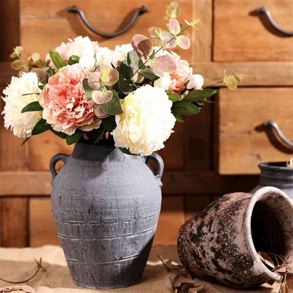 

High new single silk cloth thousand layer peony simulation style simple decorative flower