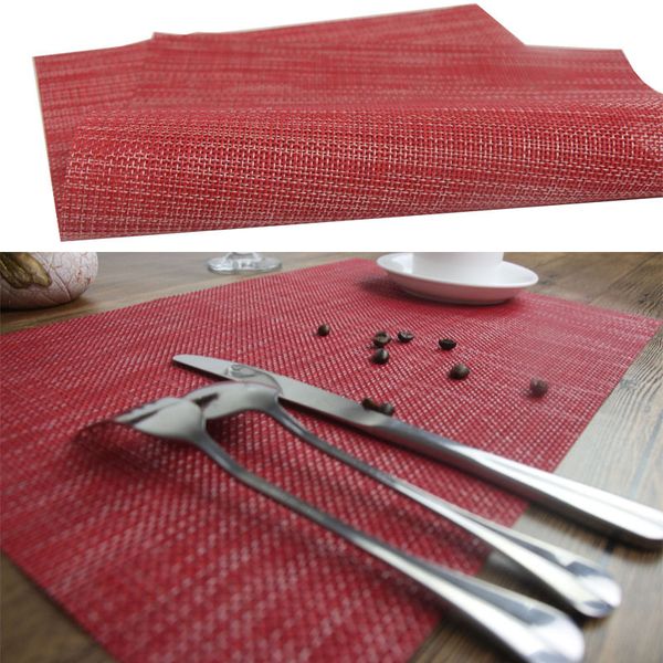 Anti-Slip Isolamento de Calor de Tableware Mat PVC Placemats Restaurante Hotel Local Mesa tapetes 30*45 cm montanhas-russas Manteles