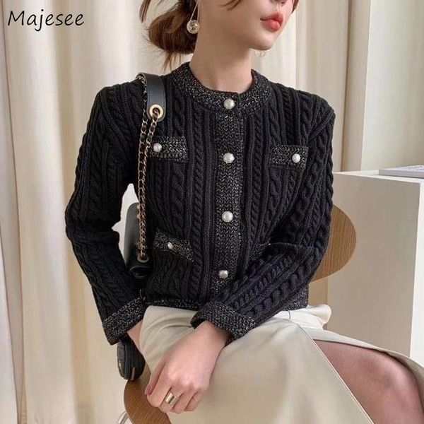 

women's knits & tees cardigan women knitting elasticity pockets sweaters fashion spring loose aesthetic 3 colors ladies all-match breat, White