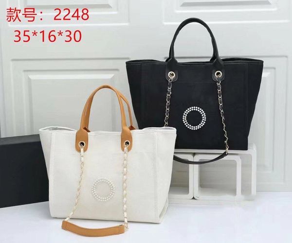 

luxury handbags 2021 pearl beach mami beach one shoulder high capacity canvas bag