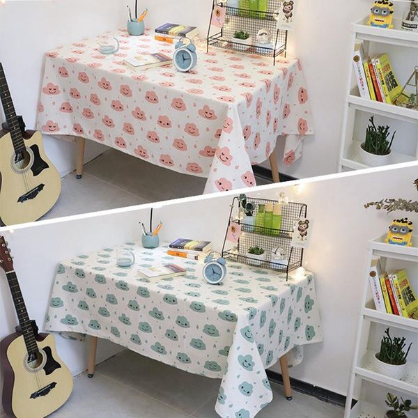 

table cloth cute clouds printed tablecloth flax dinning decoration cover rectangle tablecover for home dustcover
