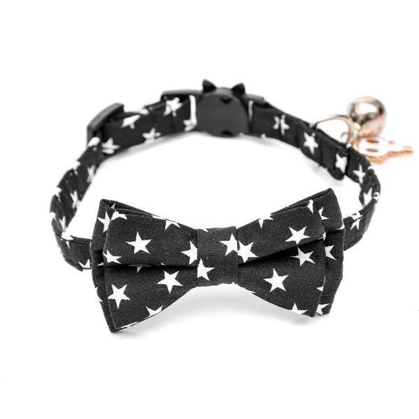 

cat collars & leads cotton five-pointed star ring with pendant and small bell pet collar accessories