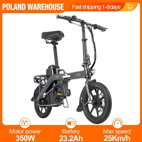 FIIDO L3 Elektrikli Bisiklet 48 V 350 W Güç Şehir Bisikletleri Lityum Elektrikli Bisiklet Güç Elektrikli Katlanır Moped E-Bike Dahil KDV [AB Instock]