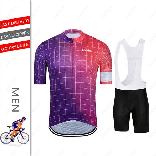 

raudax cycling jersey 2021 fashion clothing men summer quick dry sports bicycle set triathlon mountain bike uniform racing sets, Black;blue