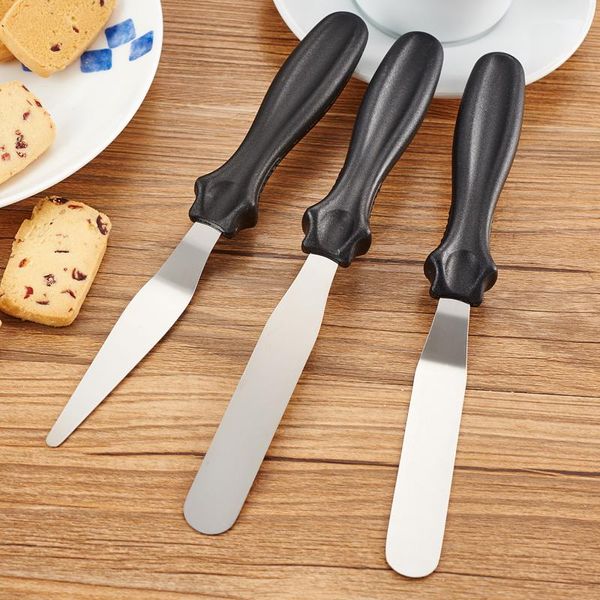 

baking & pastry tools 3pcs/set cake decoration stainless steel spatula cream knife smoother icing frosting spreader fondant