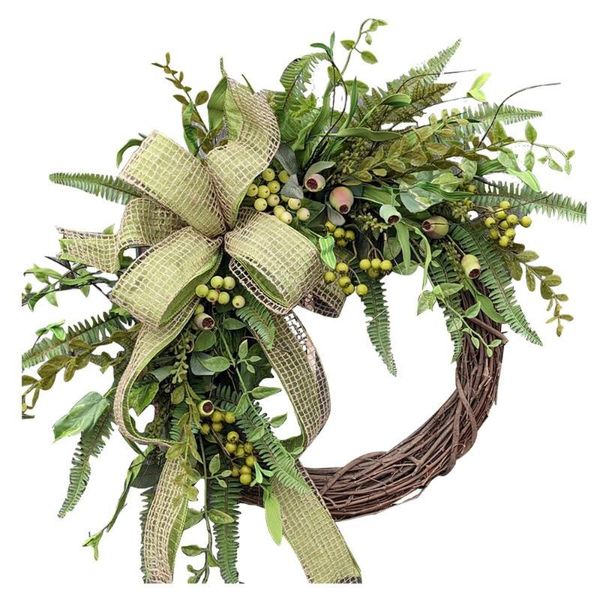 

decorative flowers & wreaths artificial flower garland front door ornaments dead branches rattan hanging autumn farmhouse christmas decorati