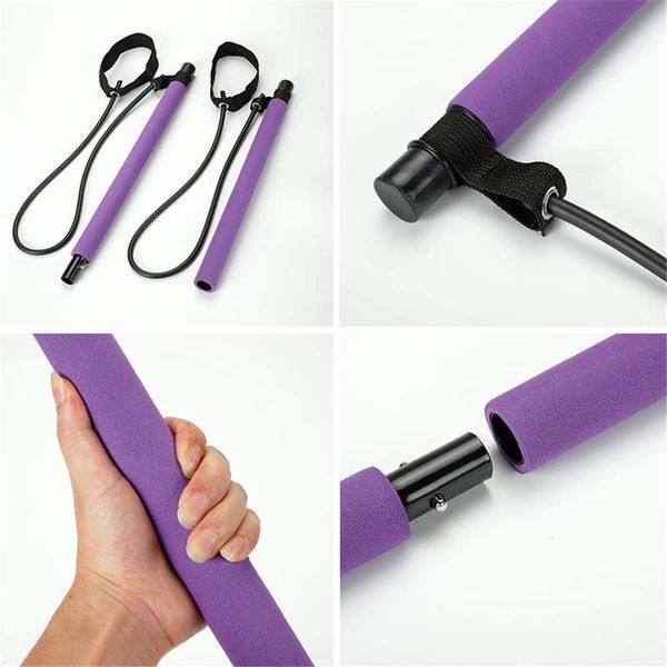 

fitness yoga pilates rod rod resistance band trainer pull rod pull rope portable home gym body exercise