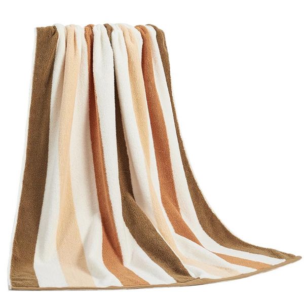 

90x180cm striped thickened bathroom autumn winter cotton blend home spa breathable absorbent bath towel quick-dry soft