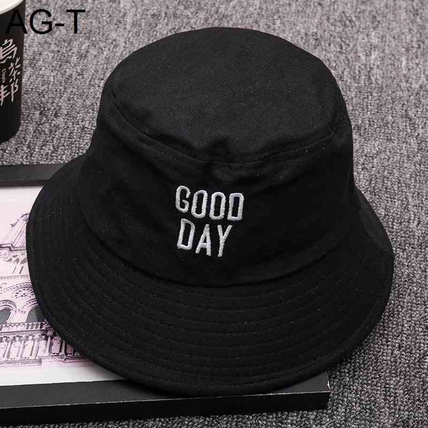 

good day letters bucket hats summer men women embroidery hat funny fisherman hats beach outdoor hunting fishing cap yy160