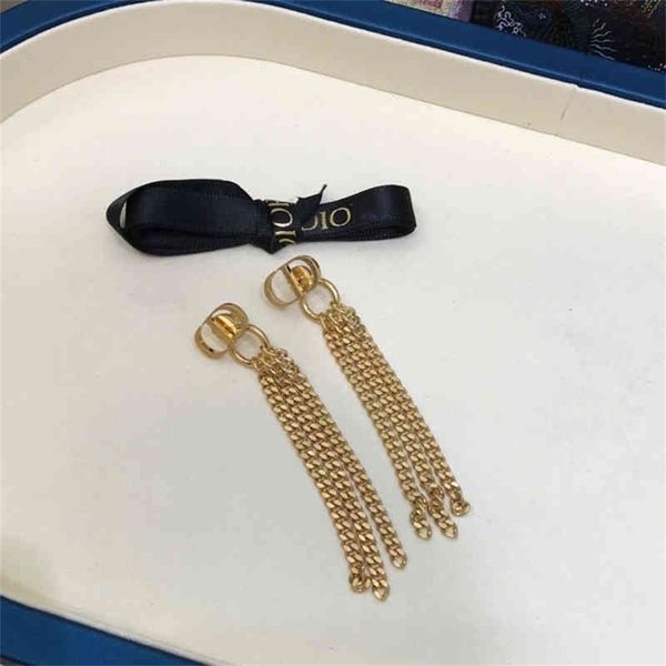 

86% off factory shophome new red tassel high-end version silver needle, Golden