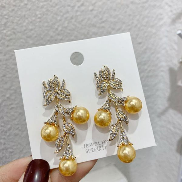 

dangle & chandelier pearl earrings fine jewelry fresh water pearls drop for women, Silver