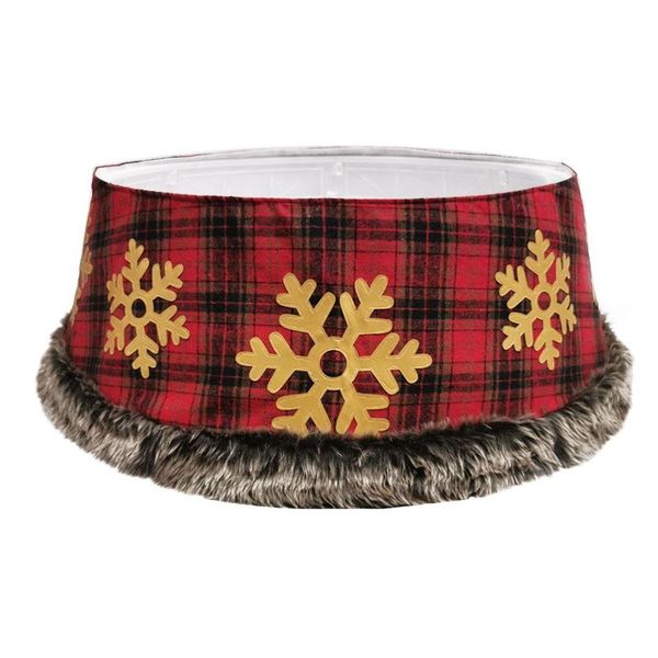 

christmas decorations tree bottom decoration skirt lattice golden snowflake apron