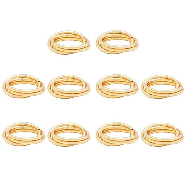 

napkin rings 10 pcs circle round holders buckles for wedding, dinner party, table decorations gold