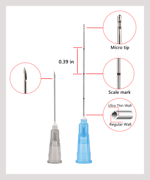 

blun tip cannula for 20pcs filler injection 18g 21g 22g 23g 25g 27g30g uric acid facial filling nose slight blunt needle