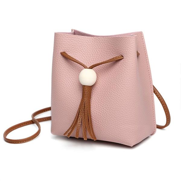 

evening bags vintage tassel women handbags drawstring crossbody bucket bag pu leather female shoulder soft ladies messenger 2021