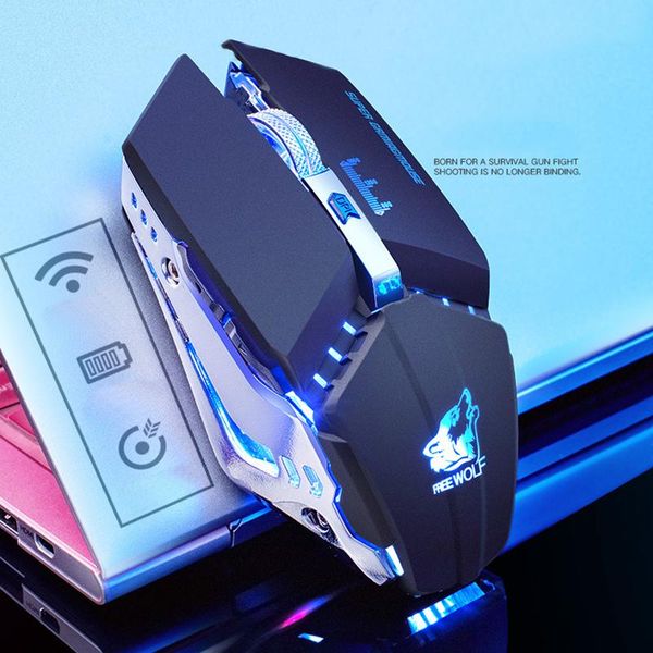 

mice rechargable wireless mouse backlit led optical for computer pc lapportable 1600dpi silent 2.4ghz ergonomic