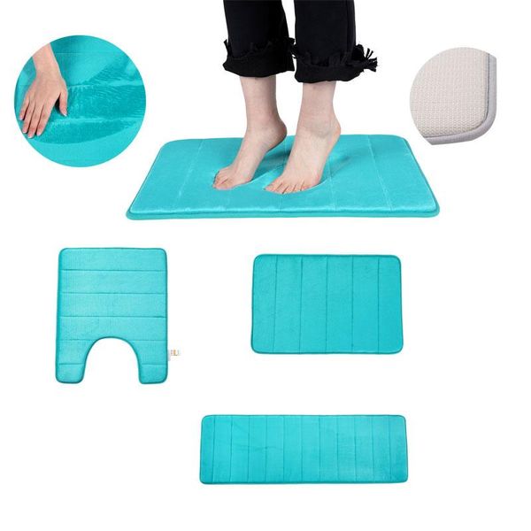 

carpets homing modern solid color door mat anti-slip home entrance kitchen floor bathroom absorbent washable flannel bedroom rugs