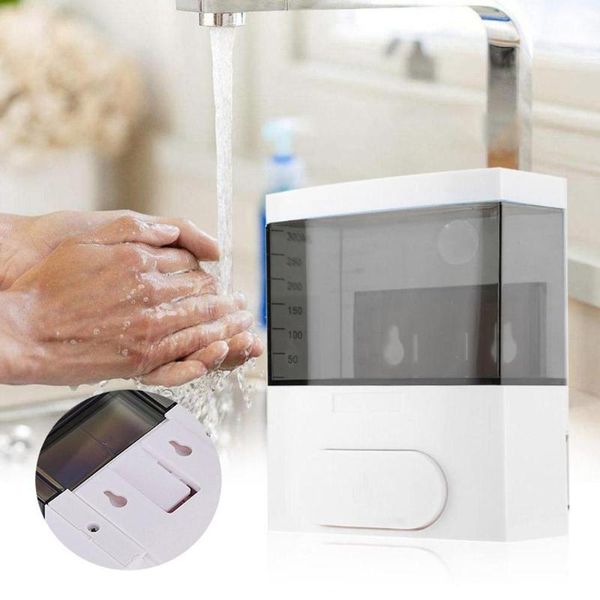 

300ml wall-mounted pp manual liquid soap dispenser shampoo shower gel bottle 20020