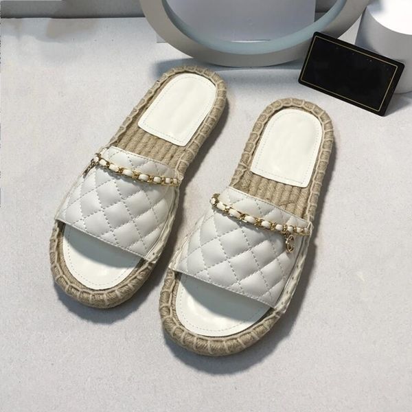 

69% off store online 2021 summer new flat bottom small fragrance fisherman's slippers, wearing version of straw with women's sanda, Black