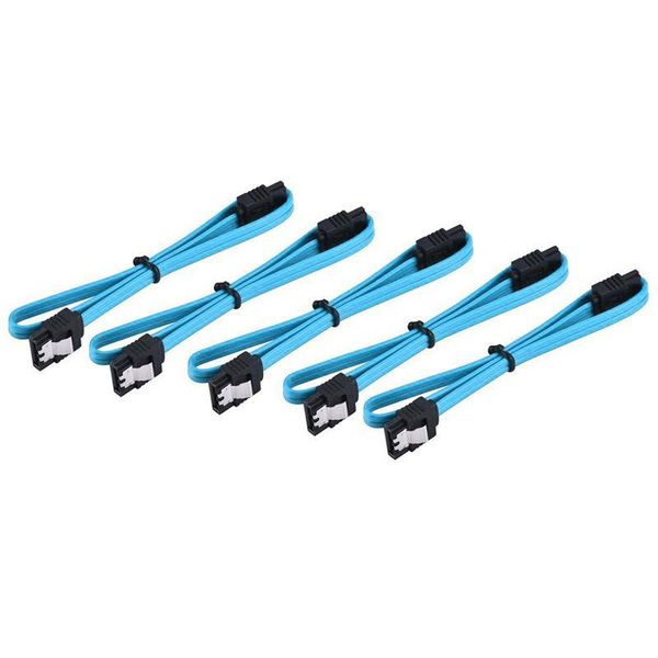 

hubs 5pcs 18" straight-through connector sata 3.0 iii high speed 6.0 gbps data cable with locking latch computer connectors
