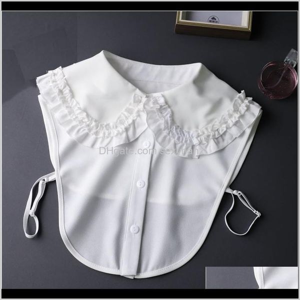 

blouses shirts womens clothing apparel drop delivery 2021 ruffle fake collared white lapel false woman vintage detachable collar for sweater