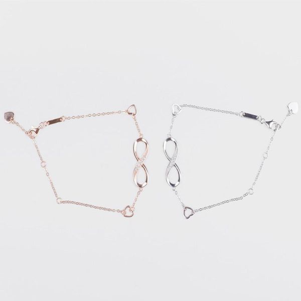 

charm bracelets 925 sterling silver zircon bracelet wholesale lady european and american style simple fashion letter, Golden;silver