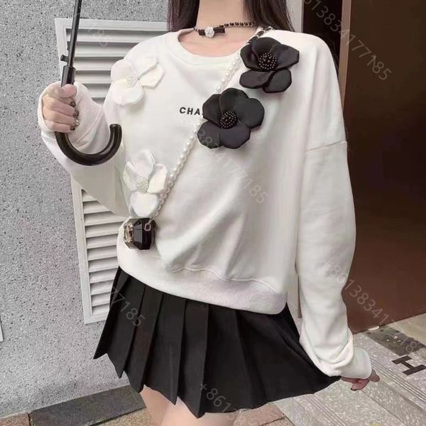 

designer wool knit sweater jacket crochet mujer pullover brand womens stripes long sleeve floral jacquard casual hoodie shirt logo women clo, White;black