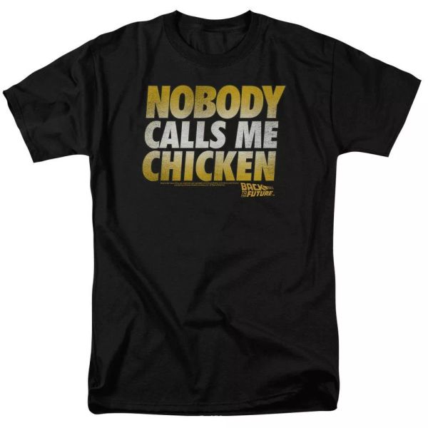 

Back To The Future Chicken T-Shirt Sizes S-3X NEW, White;black