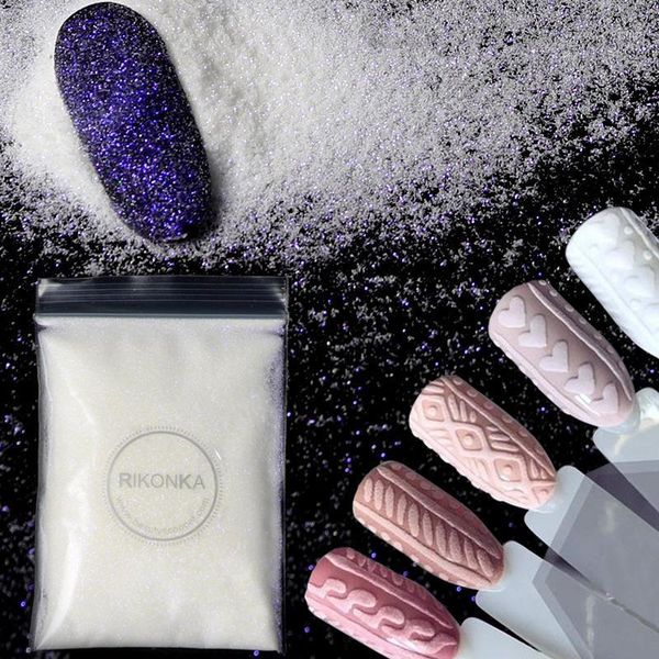 

10g christmas nail art sugar powder snow candy sweater yarn pigment dust decorations gel polish manicure tips1, Silver;gold