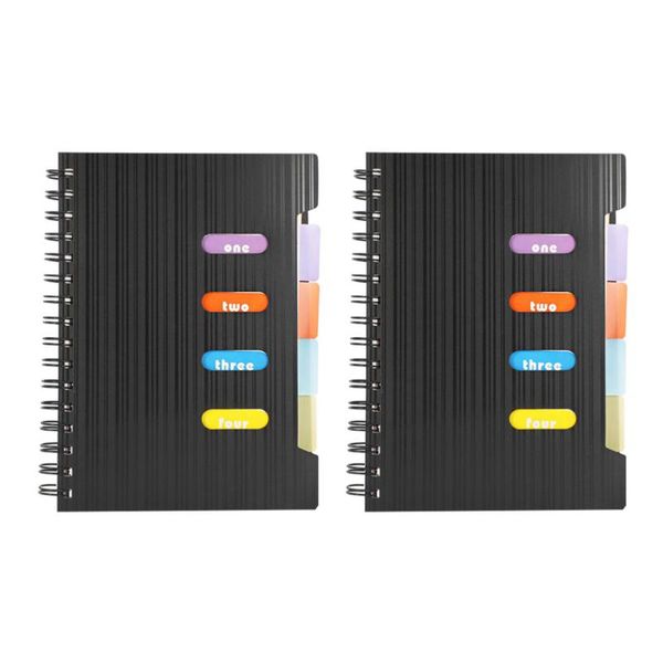 

notepads 2pcs creative side-spiral notebooks lovely cover notepad students stationery for diary journal travel (a5), Purple;pink