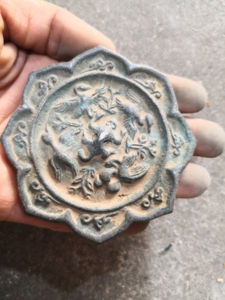 

chinese old bronzeware bronze mirror feng shui mirror, Brown