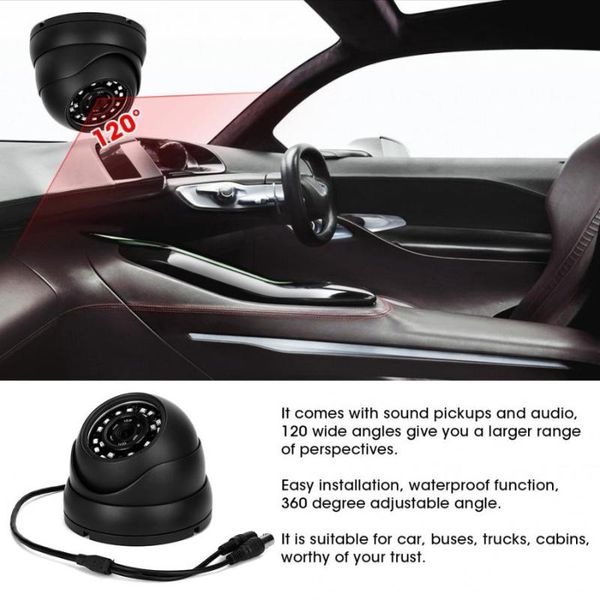 

car rear view cameras& parking sensors 720p ir waterproof outdoor camera ahd ntsc system 24leds for buses cabins accesorios automovil