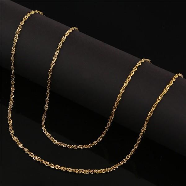 

vinnie design jewelry 80cm spiral weave chain necklace for coin holder pendant 10pcs/lot chains, Silver