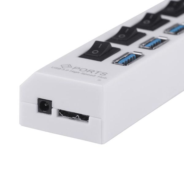 

hubs slim size design usb3.0 ultra-thin splitter hub super speed 7-port 5gbps expander led indicator on/off switch for pc laptop