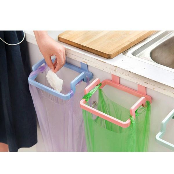 

hanging baskets garbage bag holder simple kitchen door back style stand