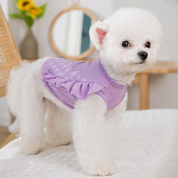 

cartoon t-shirt dog clothes letter shirts for dogs clothing pet outfits small cute summer breathable yorkies purple boy mascotas apparel