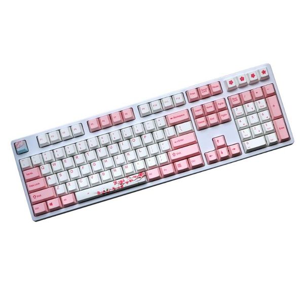 

keyboards sakura 108 keys dye sublimated pbt keycap for mechanical keyboard cherry filco ducky profile sell only keycaps