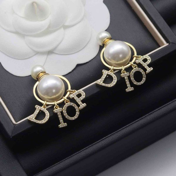 

new gold letter pearl earrings black friday deals, Silver