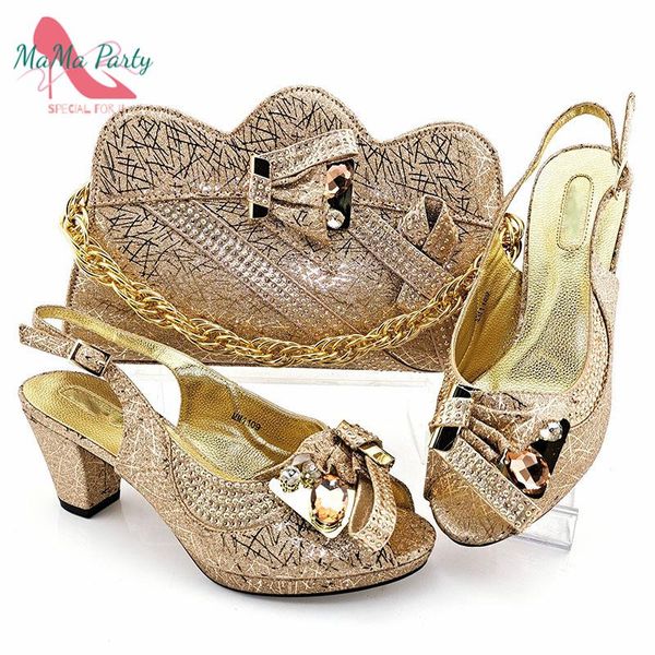 

dress shoes est classics style italian design sandals matching hand bag decorate with rhinestone for wedding party in peach color, Black