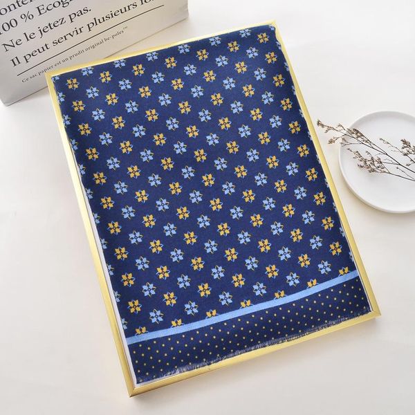 

scarves ouoi travel decoration long gauze scarf retro ethnic navy blue printed cotton shawl women, Blue;gray