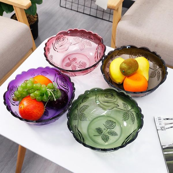 

kitchen storage & organization large snack melon seeds plate thick plastic nut fruit bowl plates candy dessert cake tray transparent living