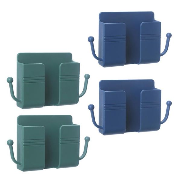 

storage drawers 4pcs wall mounted mobile phone charging organizer remote-control box