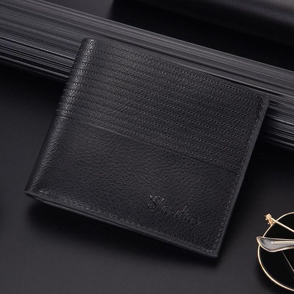 

wallets wallet men's zipper leather card purse carteira masculina, Red;black